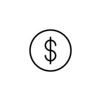 Währung Symbol mit Gliederung Stil vektor