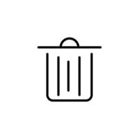 recyceln Behälter Symbol mit Gliederung Stil vektor