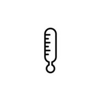 termometer ikon med översikt stil vektor