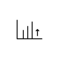 finanziell Diagramm Symbol mit Gliederung Stil vektor