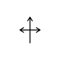 Pfeil Symbol mit Gliederung Stil vektor