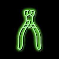 fräs smycke neon glöd ikon illustration vektor