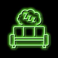 Schlafen Herren Freizeit Neon- glühen Symbol Illustration vektor