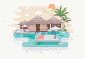 strand resort illustration vektor
