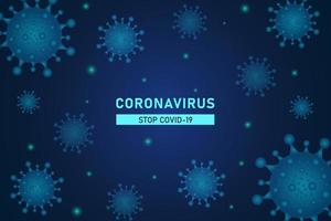 realistischer Coronavirus-Hintergrund mit schwebendem Virus vektor