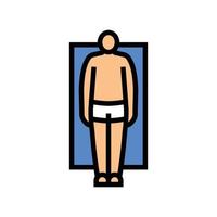 rektangel manlig kropp typ Färg ikon vektor illustration