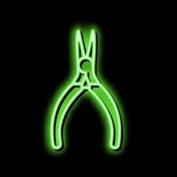 Instrument Schmuck Neon- glühen Symbol Illustration vektor