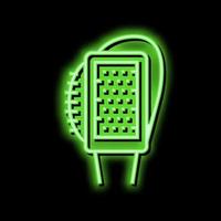 multifunktional Bürste Schuh Pflege Neon- glühen Symbol Illustration vektor