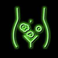 Genital Dermatologie Klinik Neon- glühen Symbol Illustration vektor