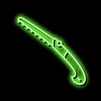 Schnitt Gartenarbeit Werkzeug Neon- glühen Symbol Illustration vektor