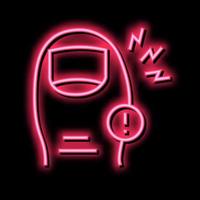 Zehe Schmerzen Neon- glühen Symbol Illustration vektor