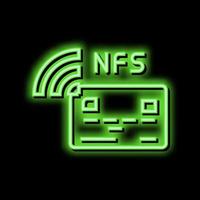 kontaktlos nfc System Karte Neon- glühen Symbol Illustration vektor