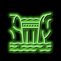 Damm Wasser Neon- glühen Symbol Illustration vektor