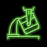gjuteri aluminium produktion neon glöd ikon illustration vektor