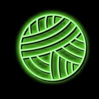 Stricken Ball Textil- Neon- glühen Symbol Illustration vektor