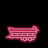 Boot Transport Anhänger Neon- glühen Symbol Illustration vektor