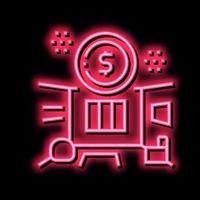 Wohnung Miete Neon- glühen Symbol Illustration vektor