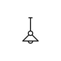 Lampe Symbol mit Gliederung Stil vektor