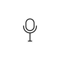Mikrofonsymbol mit Umrissstil vektor