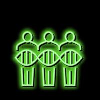 Menschen genetisch Neon- glühen Symbol Illustration vektor