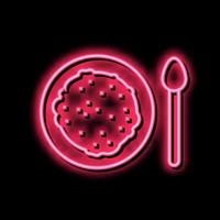 Essen Probiotika Neon- glühen Symbol Illustration vektor