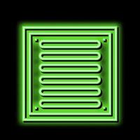 Badezimmer Drainage Loch Neon- glühen Symbol Illustration vektor