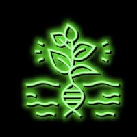 Pflanze genetisch Neon- glühen Symbol Illustration vektor