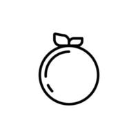 tomat ikon med översikt stil vektor