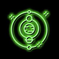 Astrologie Besetzung Neon- glühen Symbol Illustration vektor