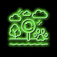 Biotop Ökosystem Neon- glühen Symbol Illustration vektor
