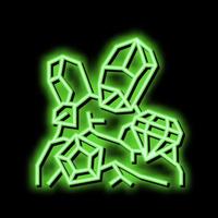 Strategie Spiel Schatz Neon- glühen Symbol Illustration vektor