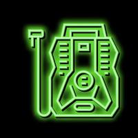 bärbar luft kompressor neon glöd ikon illustration vektor