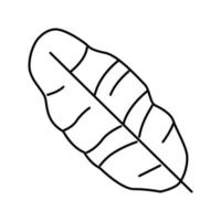 blad banan linje ikon vektor illustration