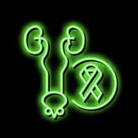 Urogenital System Krankheit Neon- glühen Symbol Illustration vektor