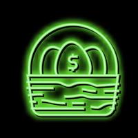 Diversifikation Geld Neon- glühen Symbol Illustration vektor