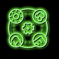 Planet Ökosystem Neon- glühen Symbol Illustration vektor