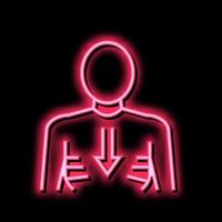 Gewicht verlieren Neon- glühen Symbol Illustration vektor