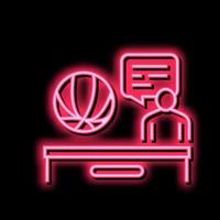 Sport Nachrichten Neon- glühen Symbol Illustration vektor