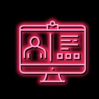 online Bildung Neon- glühen Symbol Illustration vektor