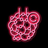 interstitial Lunge Krankheit Neon- glühen Symbol Illustration vektor