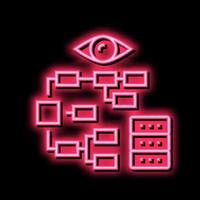 Problem Hierarchie Vision Neon- glühen Symbol Illustration vektor