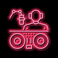 dj und Radio Gastgeber Neon- glühen Symbol Illustration vektor