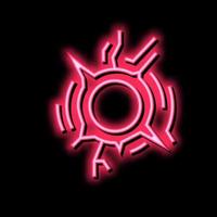 Kugel Loch Neon- glühen Symbol Illustration vektor