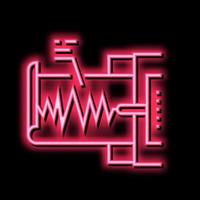 Seismograph Gerät Neon- glühen Symbol Illustration vektor