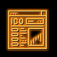 ico marknadsföra neon glöd ikon illustration vektor