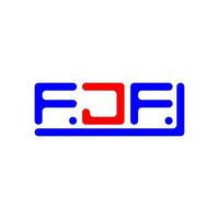 fjf brev logotyp kreativ design med vektor grafisk, fjf enkel och modern logotyp.
