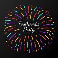 Firande Fireworks Party vektor