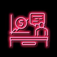 finanziell Nachrichten Neon- glühen Symbol Illustration vektor