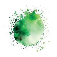 abstrakt Grün Aquarell Farbe Schlaganfall Hintergrund Vektor Illustration Textur Design