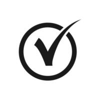 prüfen Kennzeichen Symbol Vektor Logo Vorlage